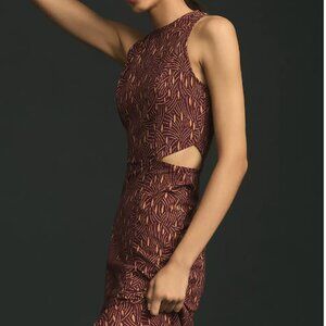 Anthropologie Sleeveless Cutout Slim Midi Dress sz M, EUC